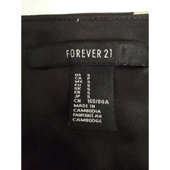 Forever 21 Junior's Black Pink Floral Mini Dress w/Cap Sleeves Size Small - Picture 5 of 6